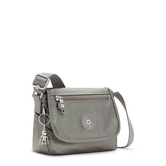 Kipling Sabian Metallic Crossbody Mini Tassen Grijs | BE 1347EB